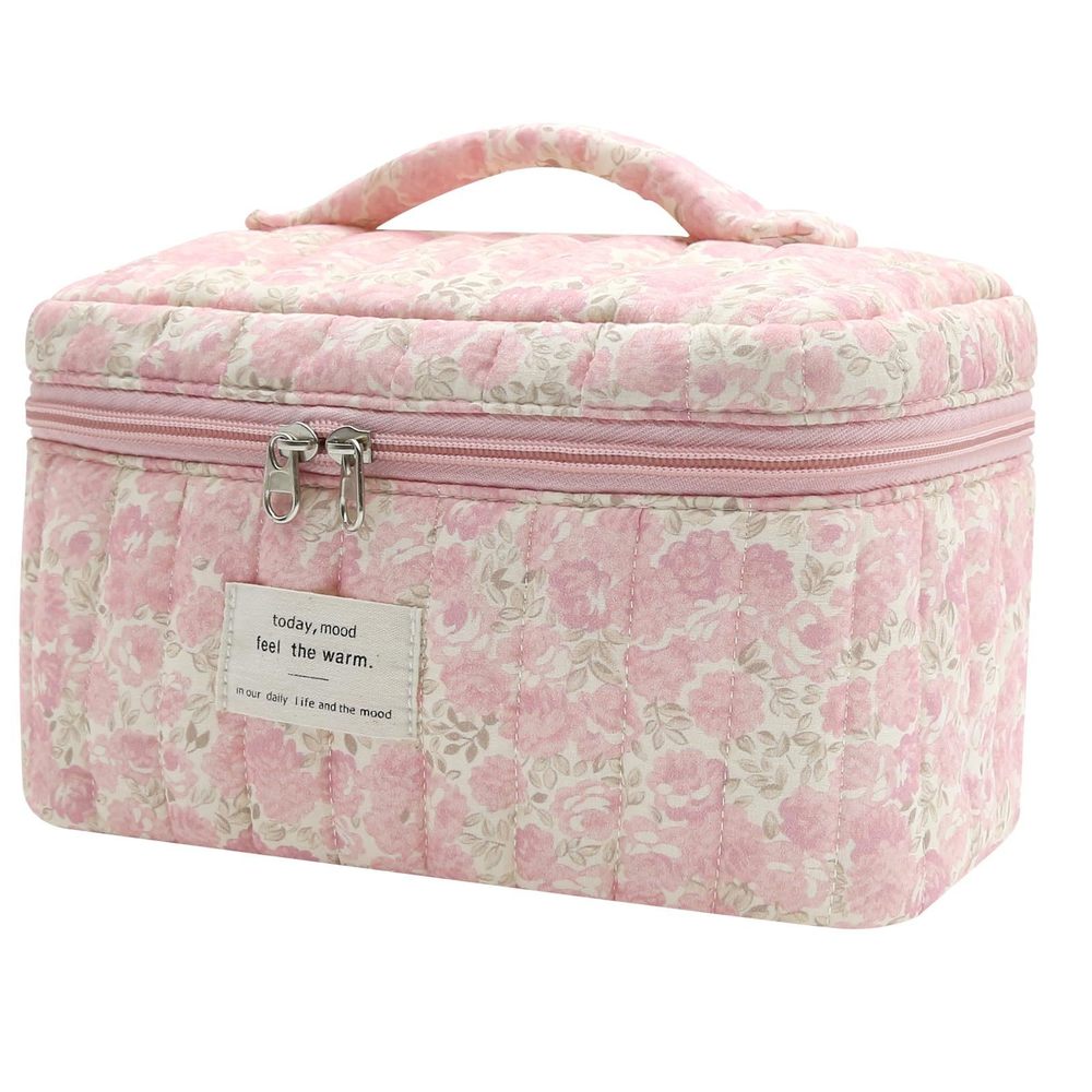 Large Makeup Bag, Cute Cosmetic Bag For Women Girls, Floral Coquette Aesthetic🦑